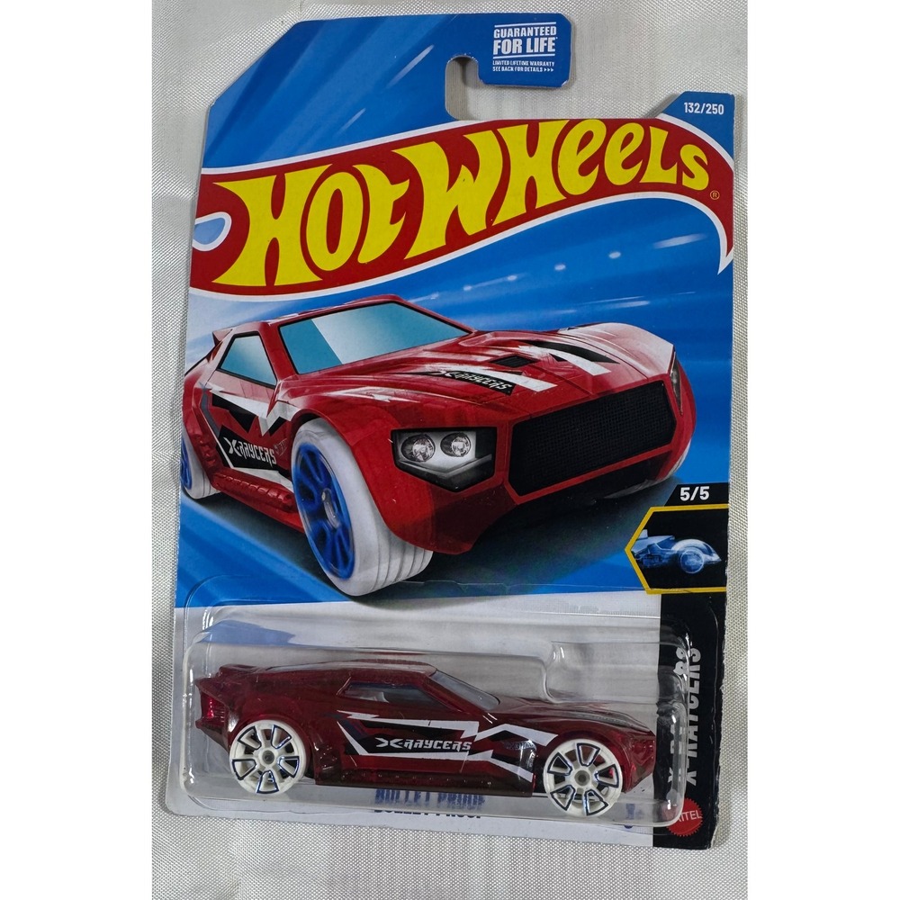 Hot Wheels X-Raycers Bullet Proof Translucent Red 132/250 Diecast Car HKK20